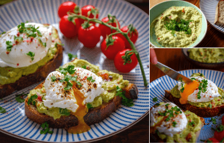 Fitness recept: Chlebíček s avokádovou pomazánkou a ztraceným vajíčkem