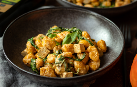 Fitness recept: Dýňové noky s tofu a špenátem